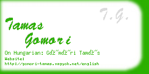 tamas gomori business card